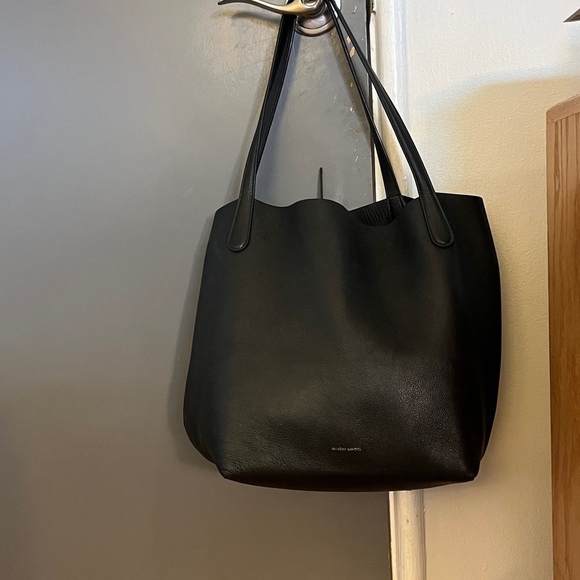 Mansur Gavriel Everyday Soft Tote in Black. Convertible east-west north-south! - Picture 11 of 13